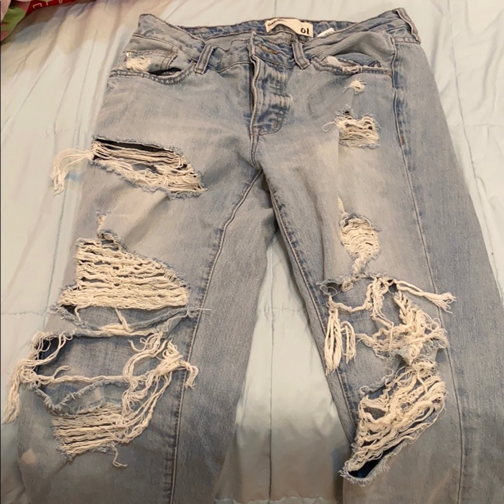 Garage Ripped Boyfriend Jeans